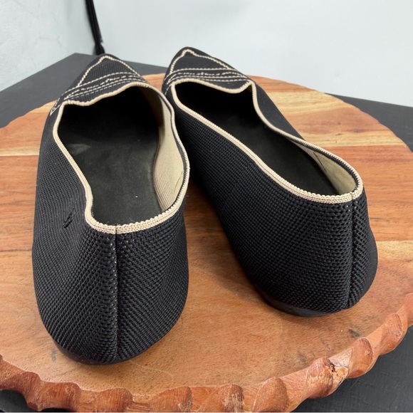 VIVAIA Black cream Flats Pointed-Toe Loafers (Amelia 2.0) sz 41 9.5 - Picture 4 of 7